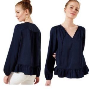 LOFT Satiny Tie Top (M)
